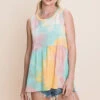 Mango And Pink Tie Dye Tank