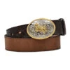 3D Kid's Brown Floral Tooled Ends With Bullrider Buckle
