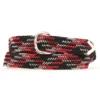 Black, Burgundy And Grey Web Belt