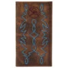 Hooey Brown Blue Boot Stitched Wallet