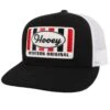Hooey High Profile Black/White Cap-Western Original Logo