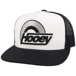 Hooey High Profile White/Black Trucker Cap-Hooey Logo