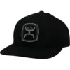 Hooey Mid Profile Black Cap-Black/Grey Hooey Up Patch