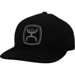 Hooey Mid Profile Black Cap-Black/Grey Hooey Up Patch