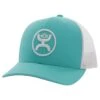 Hooey Mid Profile Teal/White Cap-Hooey Logo