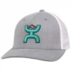 Hooey Mid Profile Grey Herringbone/white-Turquoise Hooey Up Logo