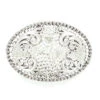 Silver Oval Clear Crystal Horse Head Buckle