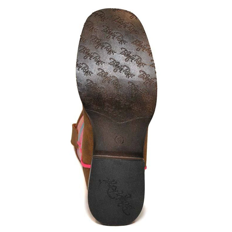 Blazin' Roxx Girl's Camilla Pink Serape Square Toe Boot - Image 3