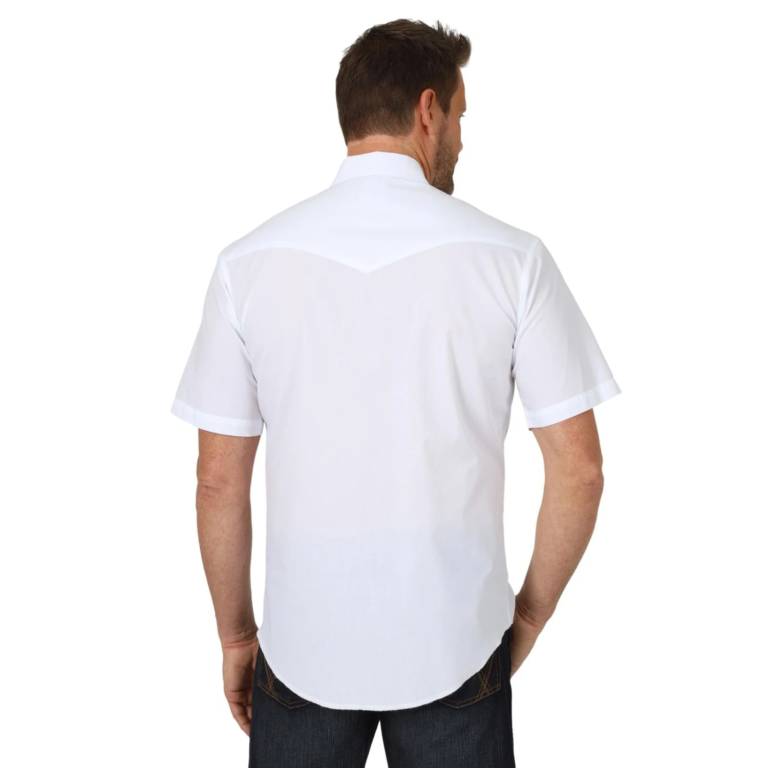 Wrangler White Short Sleeve Pearl Snap - Image 3