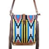 American Darling Blue And Yellow Aztec Blanket Crossbody