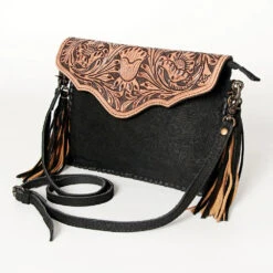 American Darling Black Tooled Bag