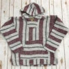 Burgundy And Grey Baja Pullover