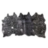Black Metallic Cowhide Rug