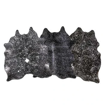 Black Metallic Cowhide Rug