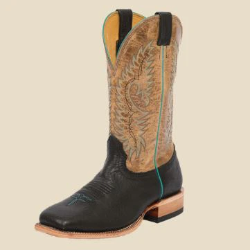 Fenoglio Black Twisted Bullhide Square Toe Boot