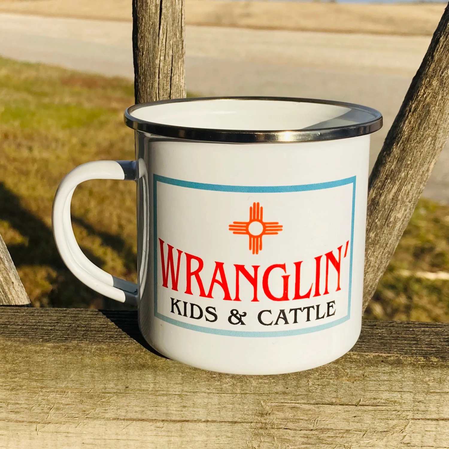 Wranglin Kids & Cattle Campfire Mug