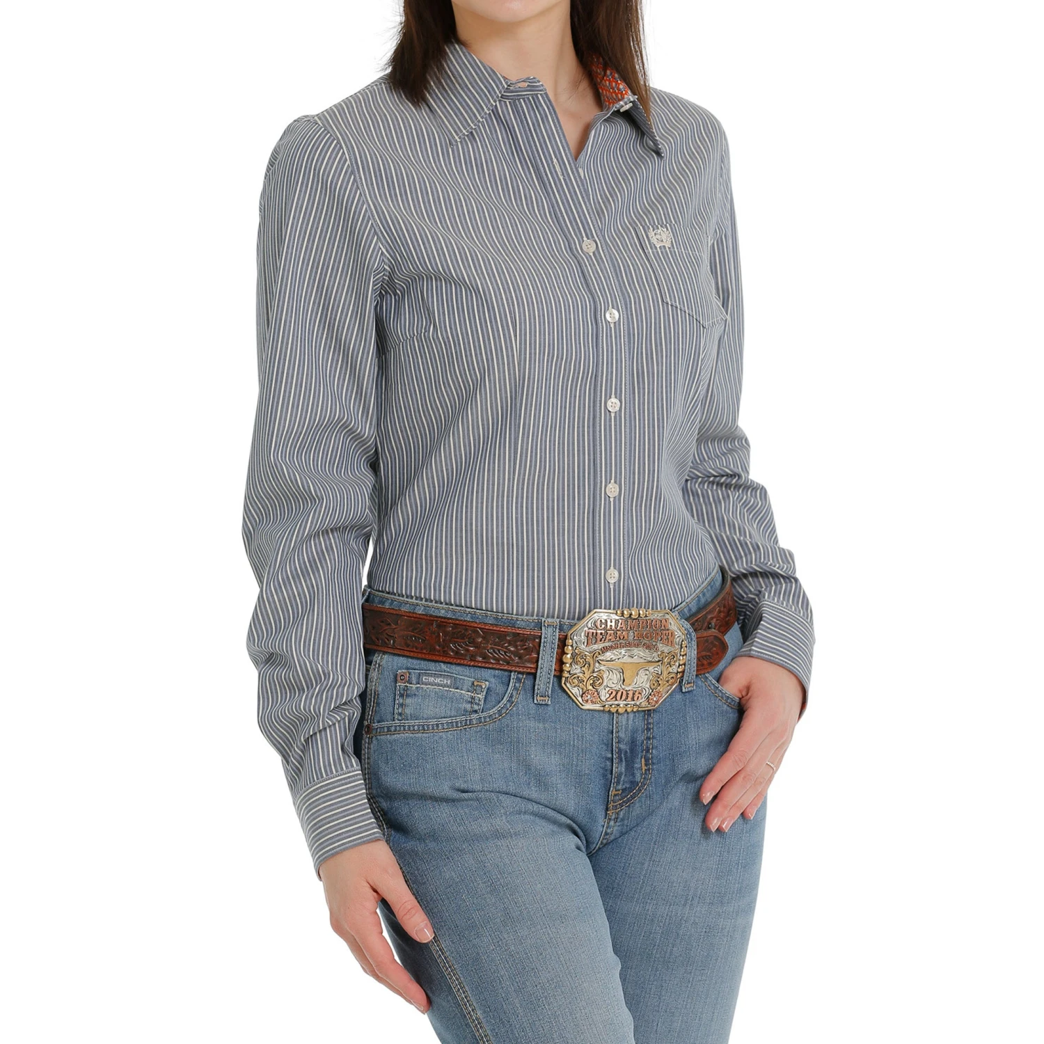 Cinch Light Blue Stripe Shirt - Image 2