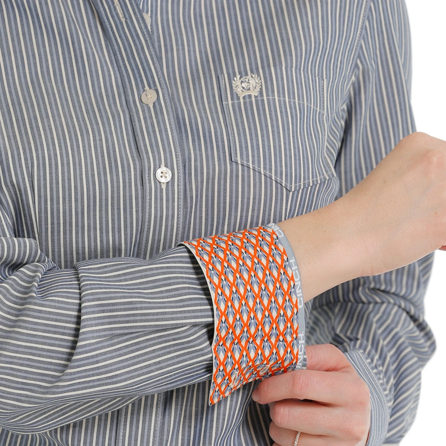 Cinch Light Blue Stripe Shirt - Image 4