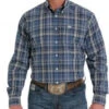 Cinch Blue Plaid Long Sleeve