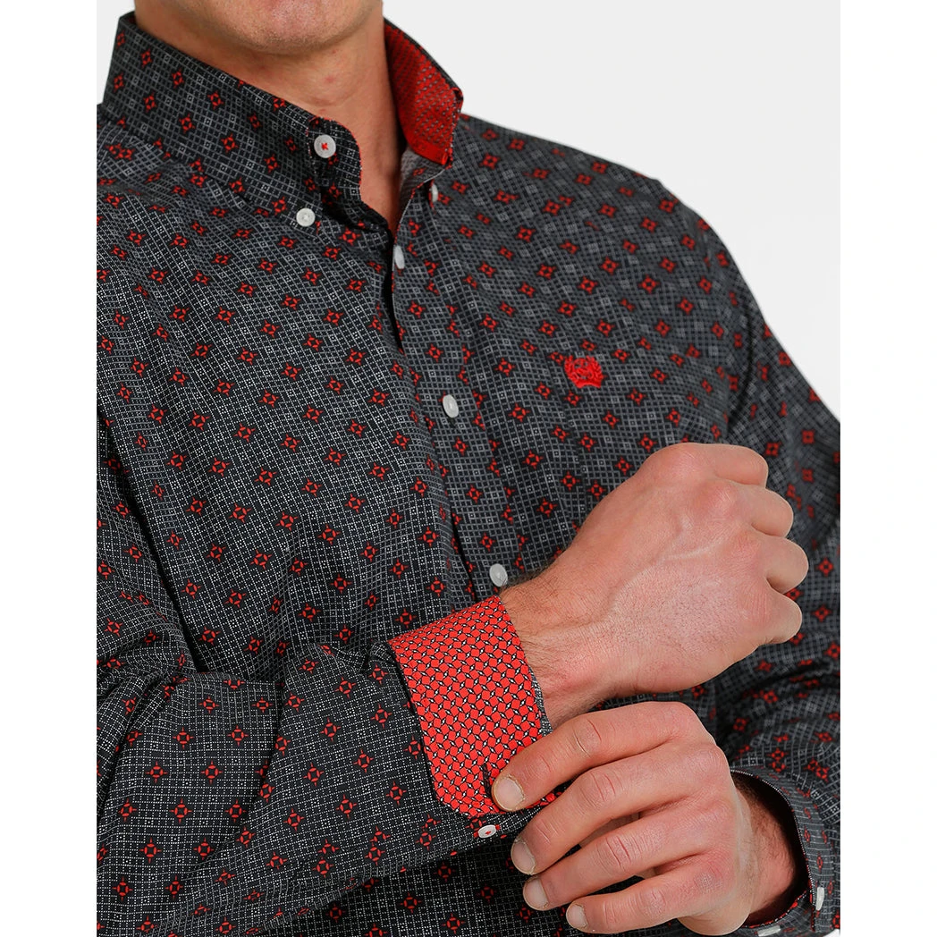 Cinch Black/Red Patterned L/S - Image 4