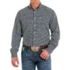 Cinch Men's Long Sleeve Navy Arena Flex Shirt