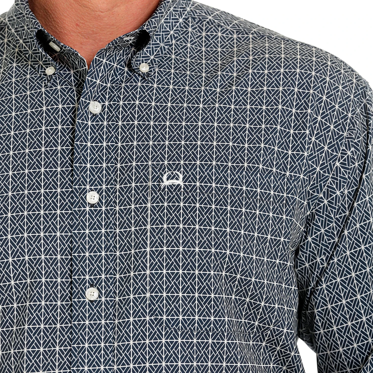 Cinch Men's Long Sleeve Navy Arena Flex Shirt - Image 4