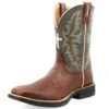Twisted X Men's 11" Elephant Print Square Toe Tech X Boot- Brown And Green Top