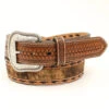 Nocona Basketweave Tabs Calf Hair Belt