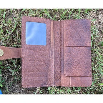 American Darling Tan Cowhide & Tooled Wallet - Image 2