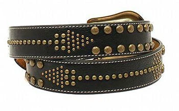 Nocona Ladies Black Arrow Nailhead Belt