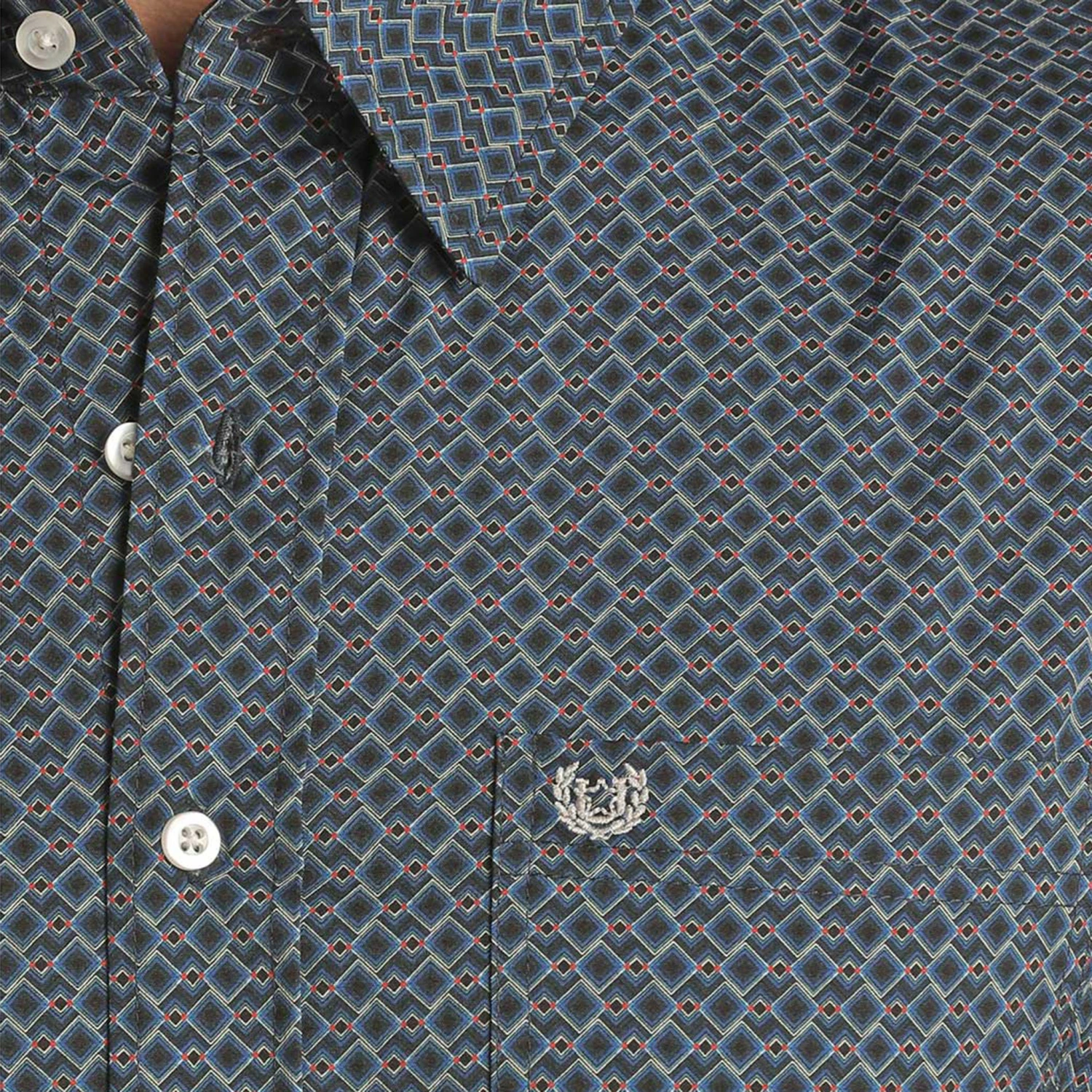 Panhandle Men's Blue Diamond Geo Shirt - Image 2