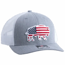Red Dirt Heather Grey USA Buffalo Cap