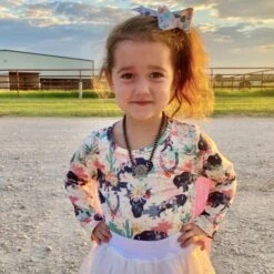 Shea Baby Wild Buffalo Fringe Long Sleeve Shirt