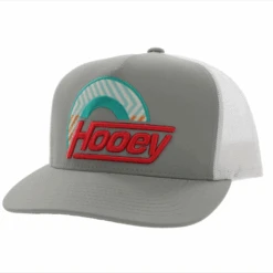 Hooey YOUTH High Profile Grey/White Cap-Multi Color Hooey Patch