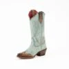 Dusty Blue Tooled Tip Western Ferrini Madison Boots