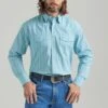 Wrangler Teal Striped George Strait Shirt