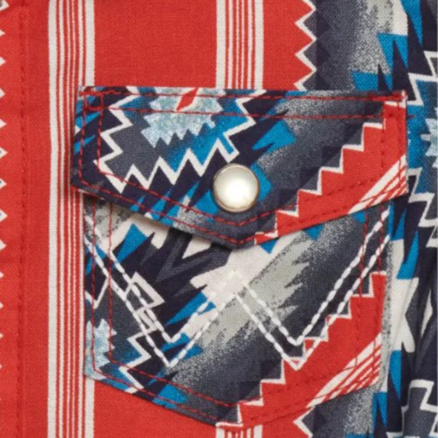 Wrangler Red And Blue Aztec Onesie - Image 3