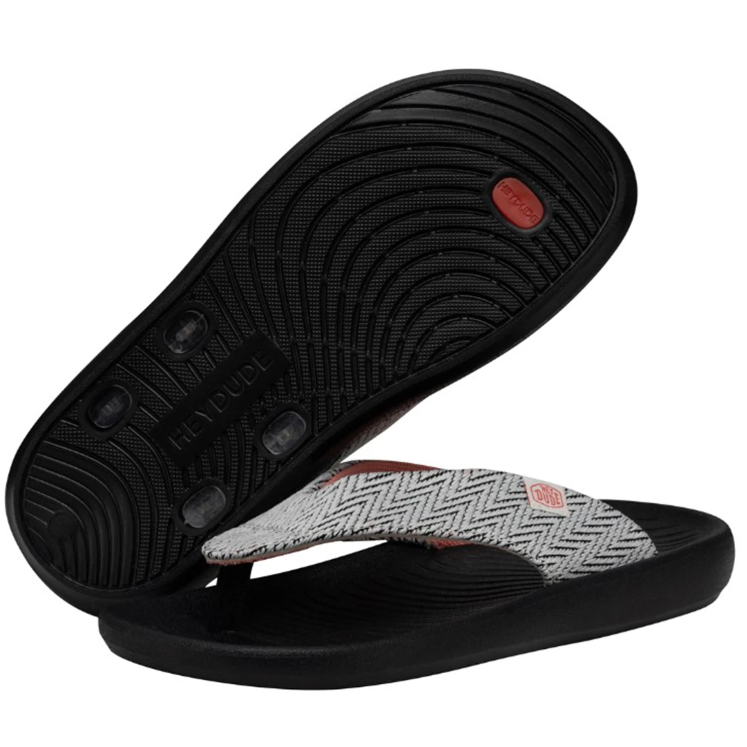 Heydude Hey Dude Women's Meg Waves Black Flip Flops - Image 2