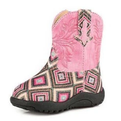 Roper Infant Pink Glitter Diamond Boots