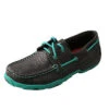 Twisted X Youth Black Croc With Lush Green Lacing
