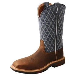 Twisted X Brown And Blue Composite Toe Boots