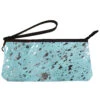 American Darling Turquoise Cow Hide Clutch