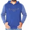 Navy Burn Off Hoodie-Lg. Kimes Ranch Brand