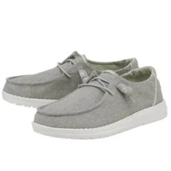 Heydude Hey Dude Youth Wendy Chambray Braid Grey Shoe