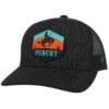 Hooey Mid Profile Black Cap-Turq/Red Punchy Buckin' Horse Patch