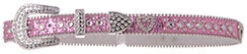 Kid's Pink Rhinestone Heart Belt