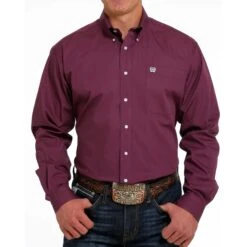 Cinch Men's Purple Shirt