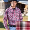 Red And Black Plaid Long Sleeve Shirt