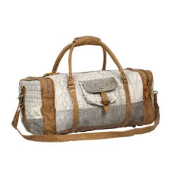 Grey Aztec And Hide Traveler Bag