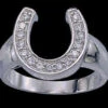 Montana Silversmiths Cubic Zirconia Horseshoe Ring Size 10